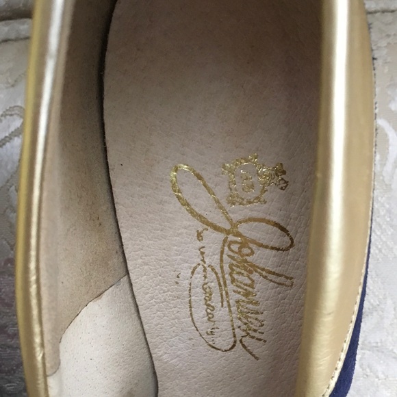 Vintage Johansen Navy Blue Suede Leather 7.5 M - Picture 8 of 8